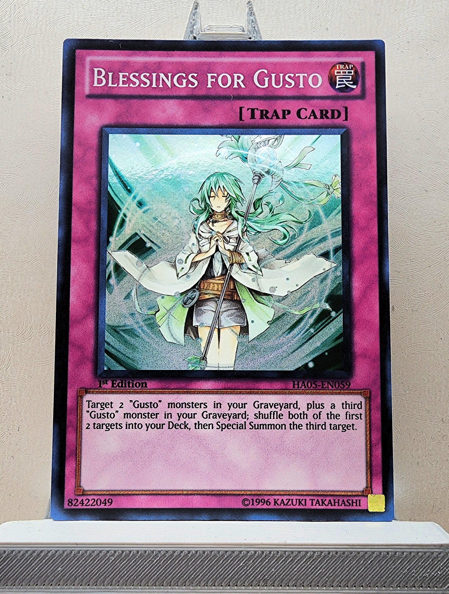 Yugioh! 1x Blessings for Gusto (HA05 - Super Rare) 1st Edition