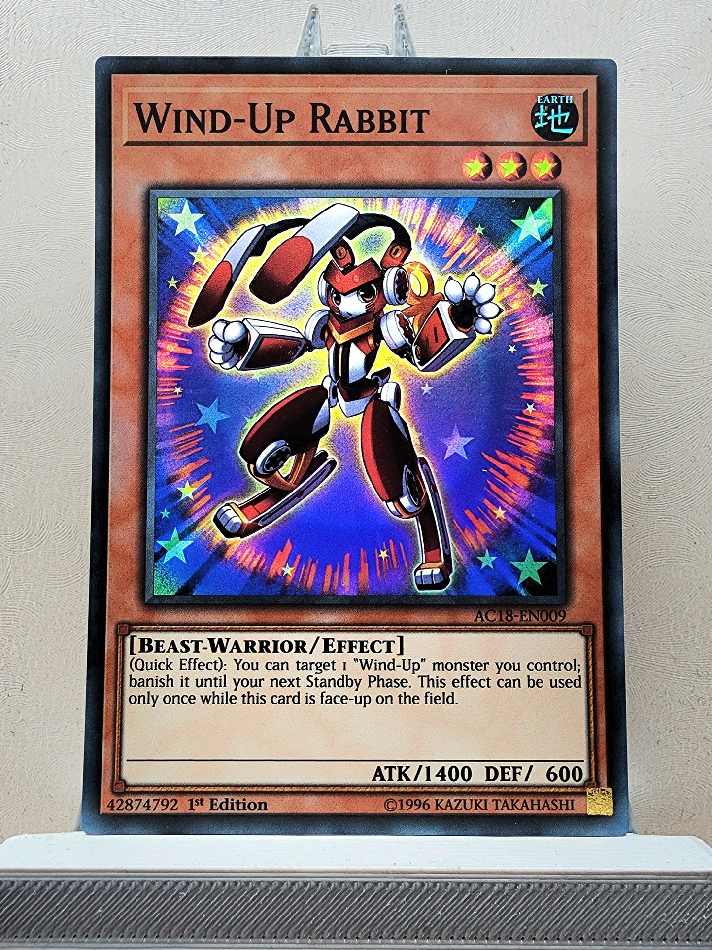 Yugioh! 1x Wind-Up Rabbit (CT09/AC18 - Super Rare) 1st/Limited Edition