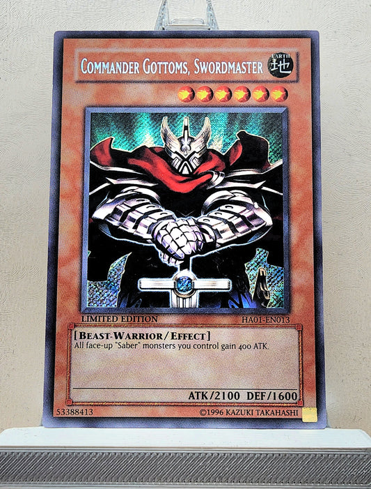 Yugioh! 1x Commander Gottoms, Swordmaster (HA01 - Secret Rare) Limited Edition