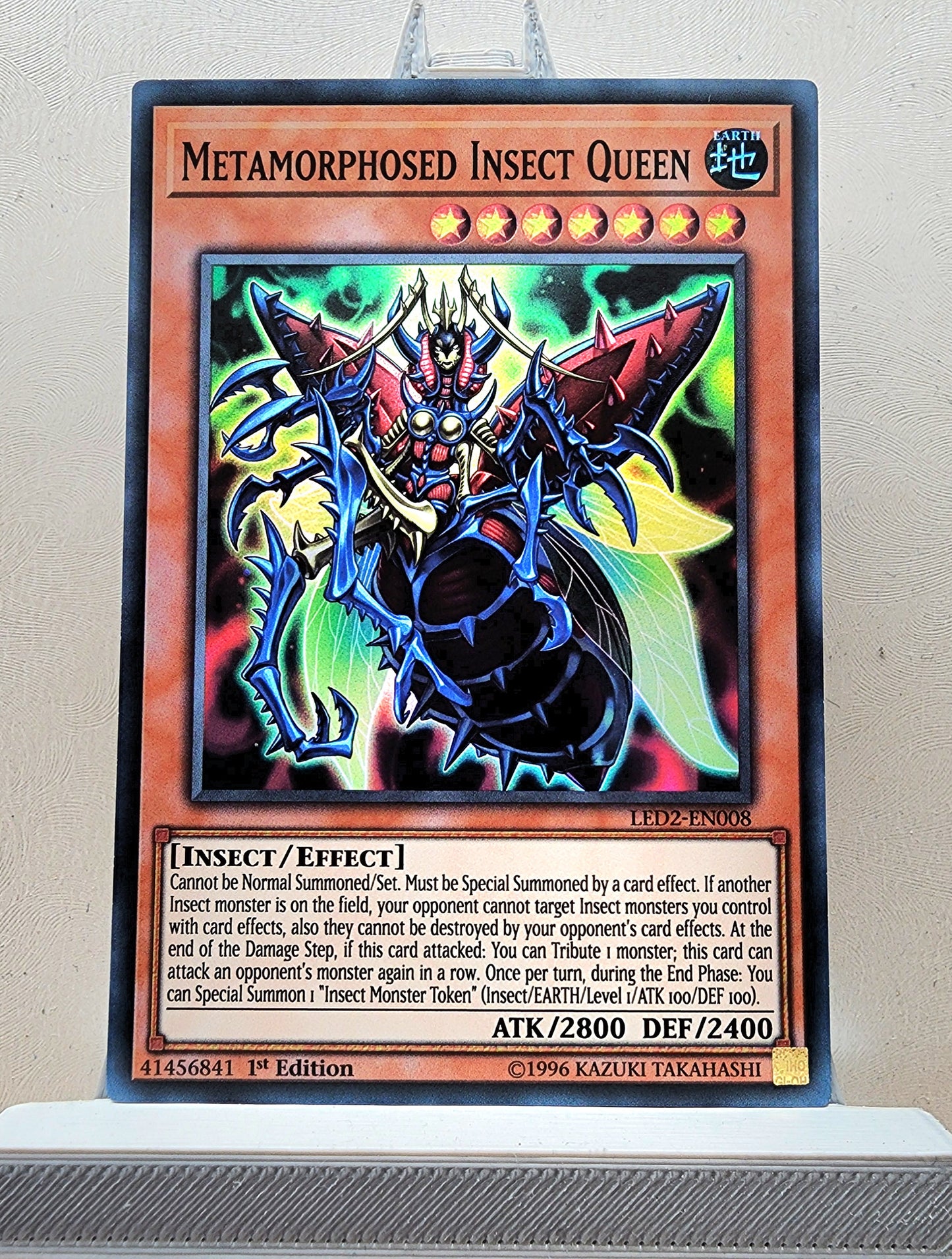 Yugioh! 1x Metamorphosed Insect Queen (LED2 - Super Rare) 1st Edition