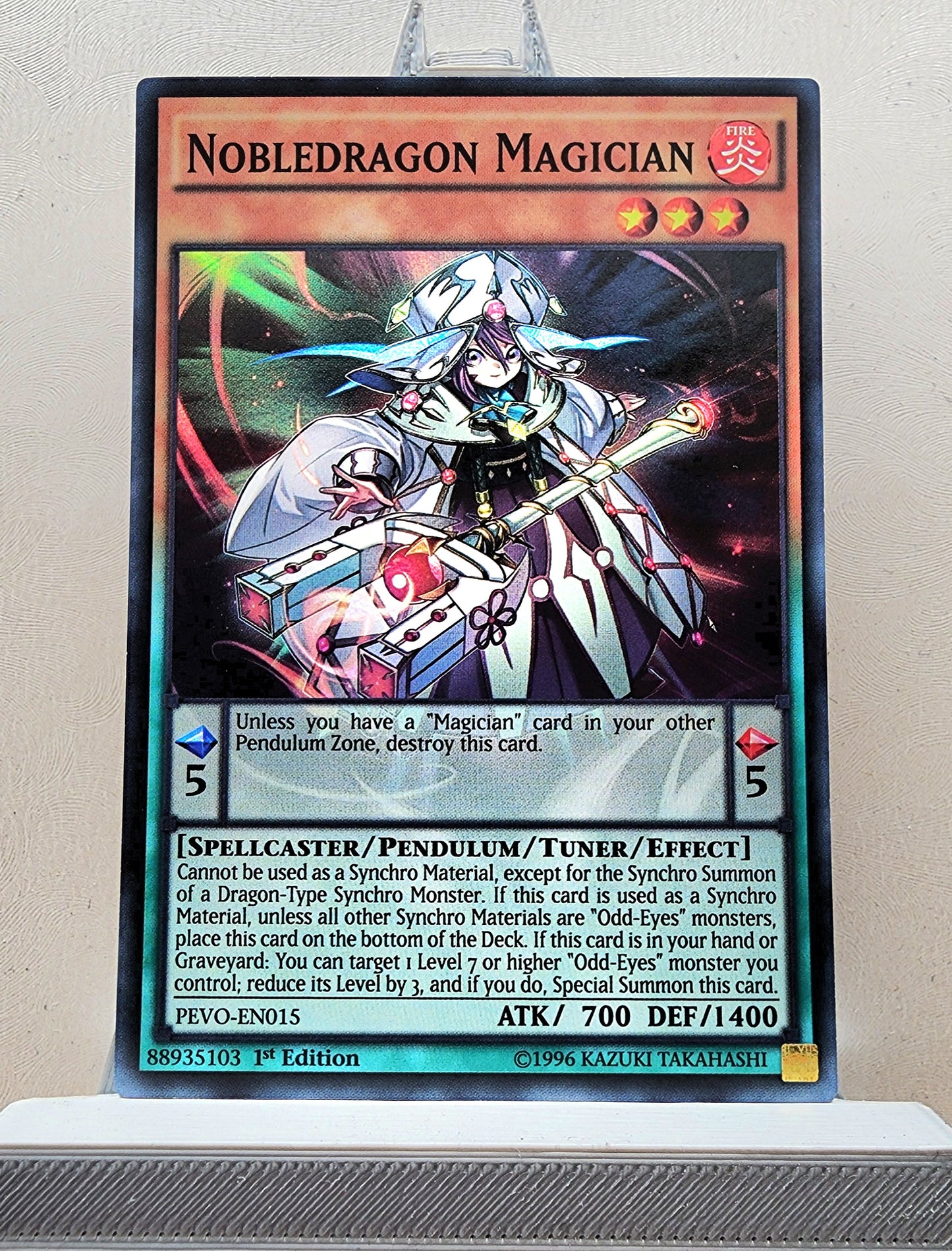 Yugioh! 1x Nobledragon Magician (PEVO - Super Rare) 1st Edition