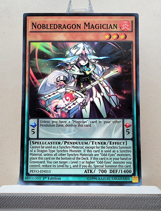 Yugioh! 1x Nobledragon Magician (PEVO - Super Rare) 1st Edition