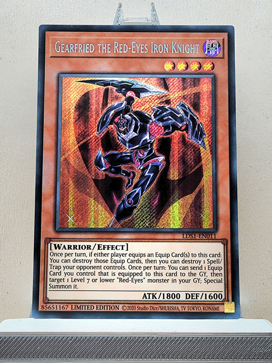 Yugioh! 1x Gearfried the Red-Eyes Iron Knight (LDS1 - Secret Rare) Limited Edition