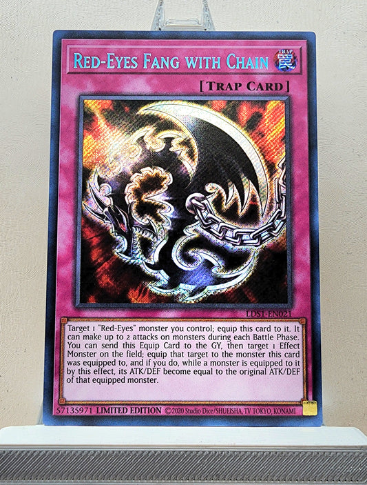 Yugioh! 1x Red-Eyes Fang with Chain (LDS1 - Secret Rare) Limited Edition