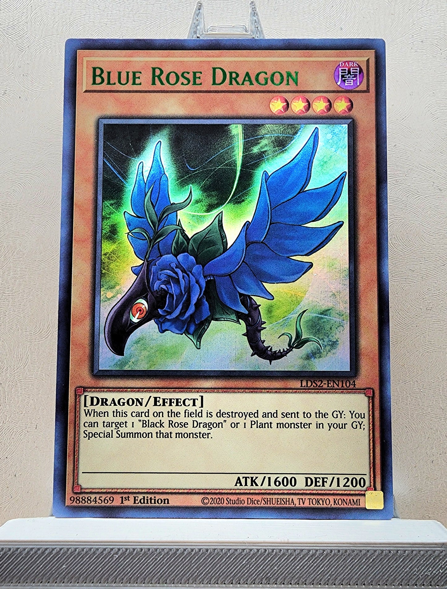 Yugioh! 1x Blue Rose Dragon (LDS2 - Ultra Rare) 1st Edition