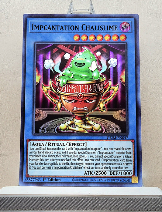 Yugioh! 1x Impcantation Chalislime (GEIM - Super Rare) 1st Edition