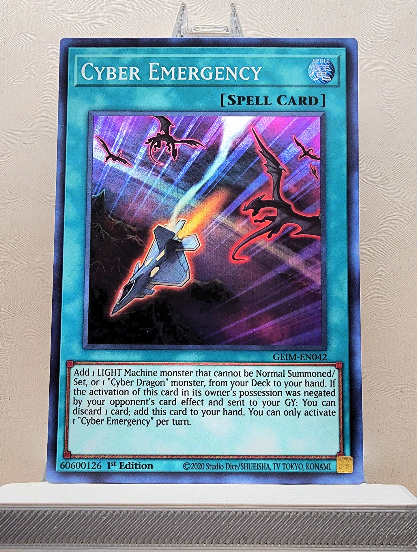 Yugioh! 1x Cyber Emergency (GEIM - Super Rare) 1st Edition