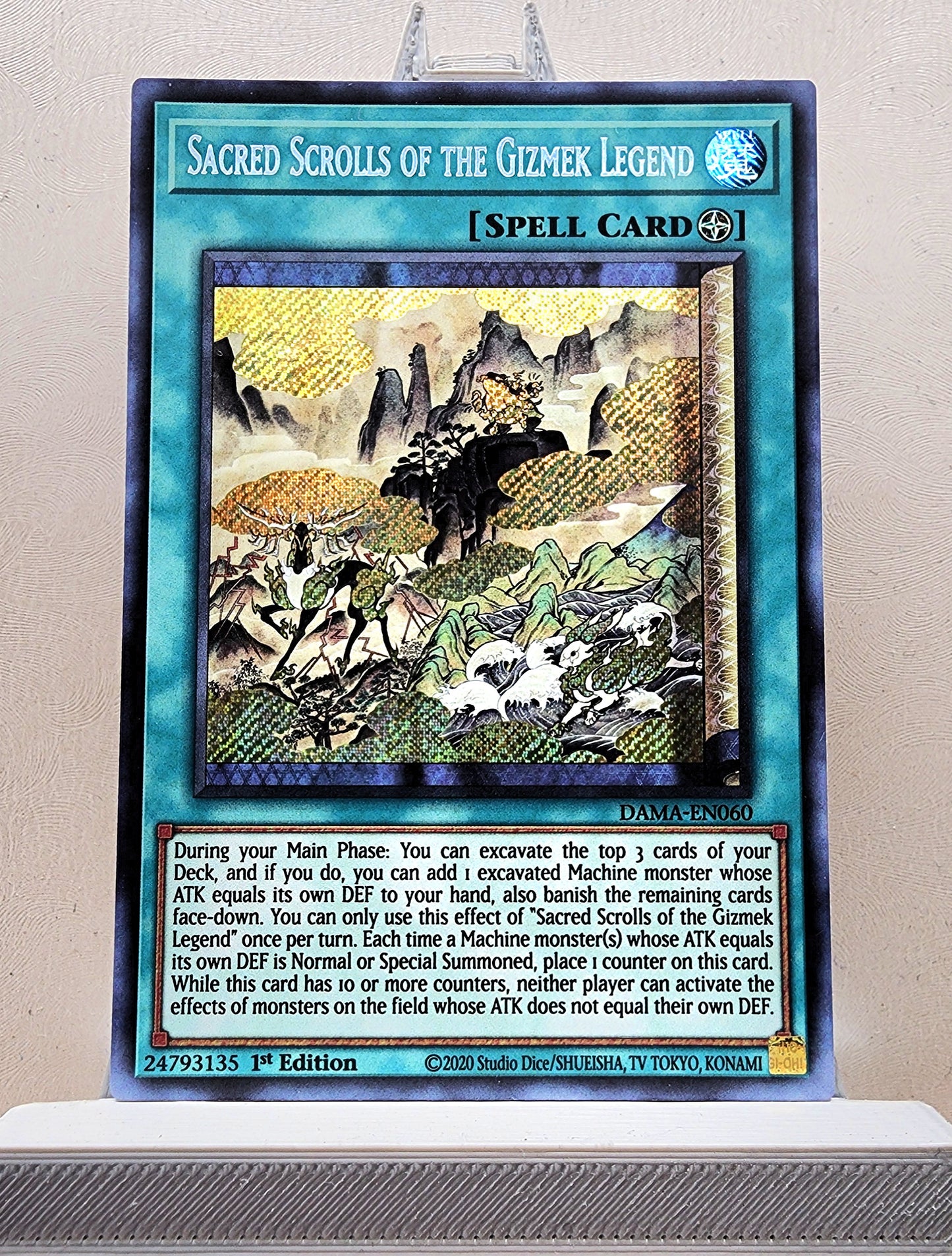 Yugioh! 1x Sacred Scrolls of the Gizmek Legend (DAMA - Secret Rare) 1st Edition