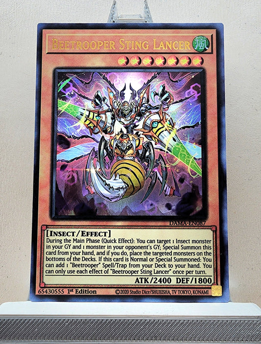 Yugioh! 1x Beetrooper Sting Lancer (DAMA - Ultra Rare) 1st Edition