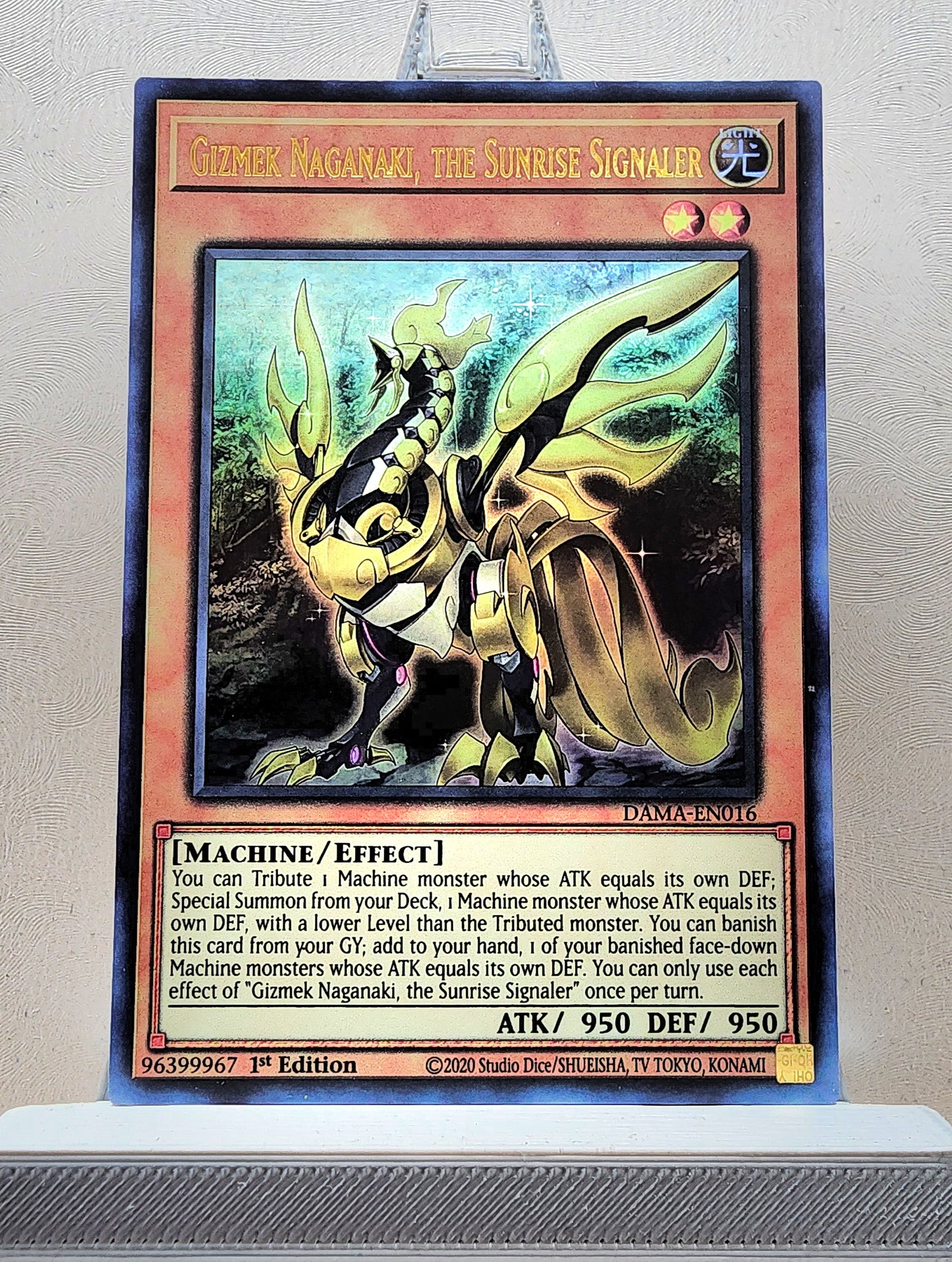 Yugioh! 1x Gizmek Naganaki, the Sunrise Signaler (DAMA - Ultra Rare) 1st Edition