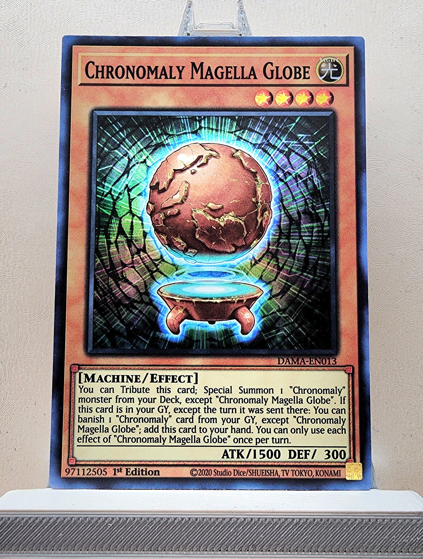 Yugioh! 1x Chronomaly Magella Globe (DAMA - Super Rare) 1st Edition