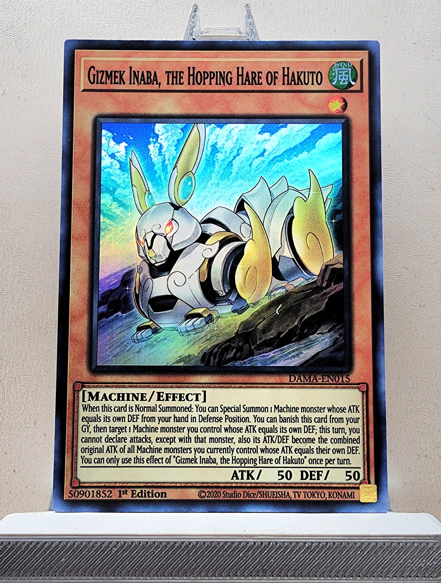 Yugioh! 1x Gizmek Inaba, the Hopping Hare of Hakuto (DAMA - Super Rare) 1st Edition