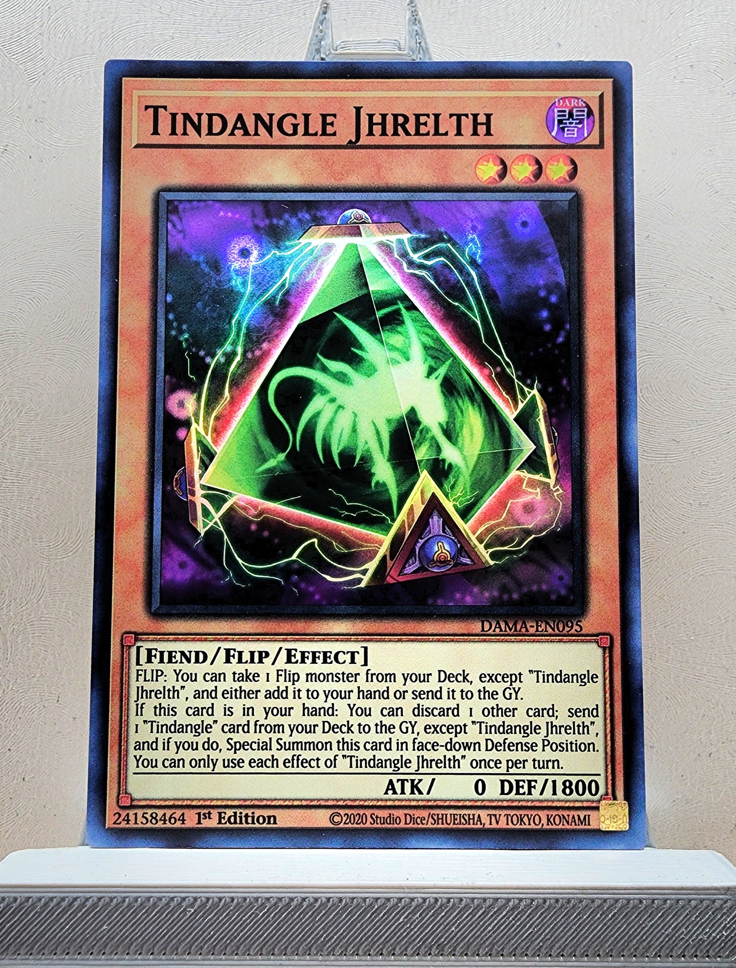 Yugioh! 1x Tindangle Jhrelth (DAMA - Super Rare) 1st Edition