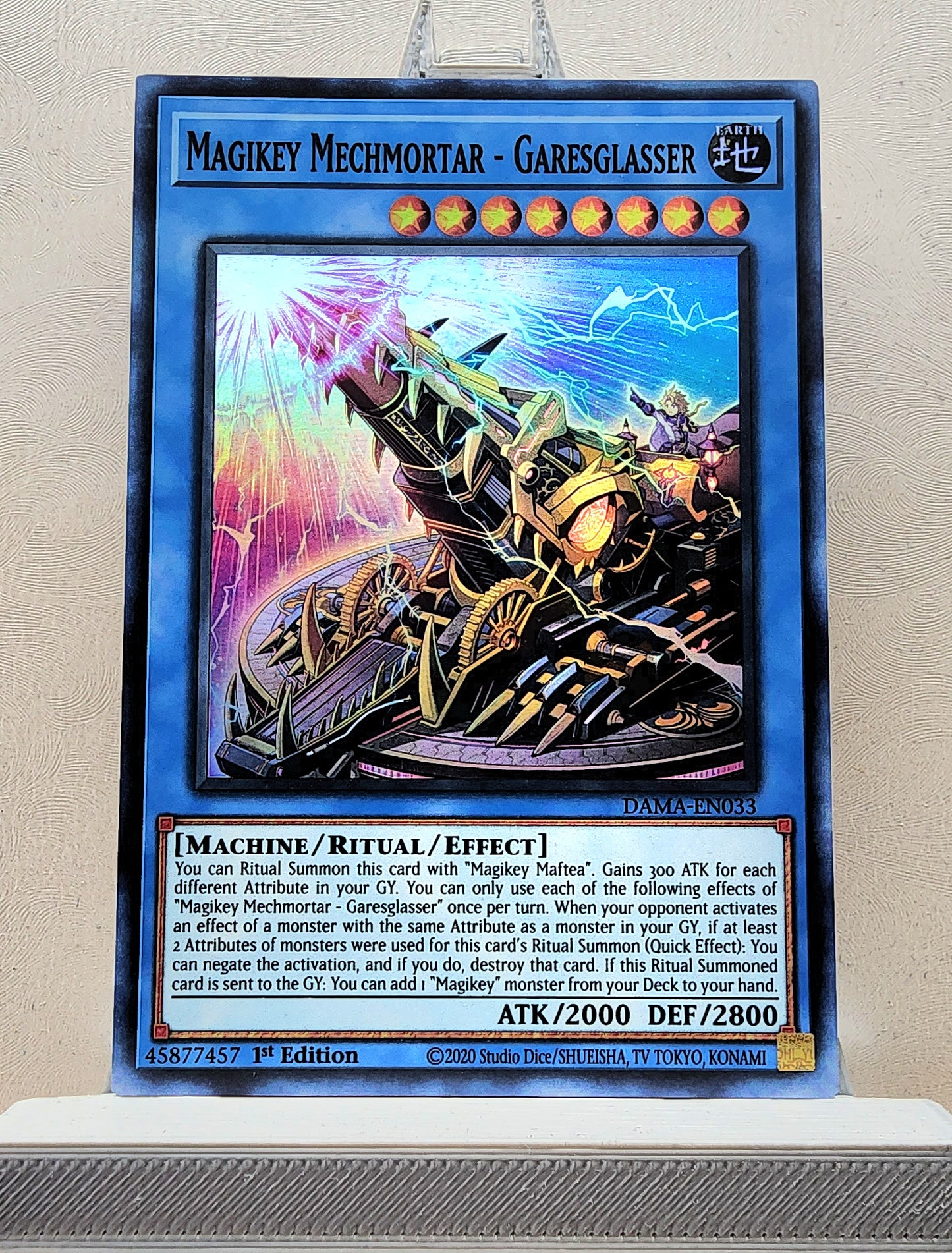 Yugioh! 1x Magikey Mechmortar - Garesglasser (DAMA - Super Rare) 1st Edition