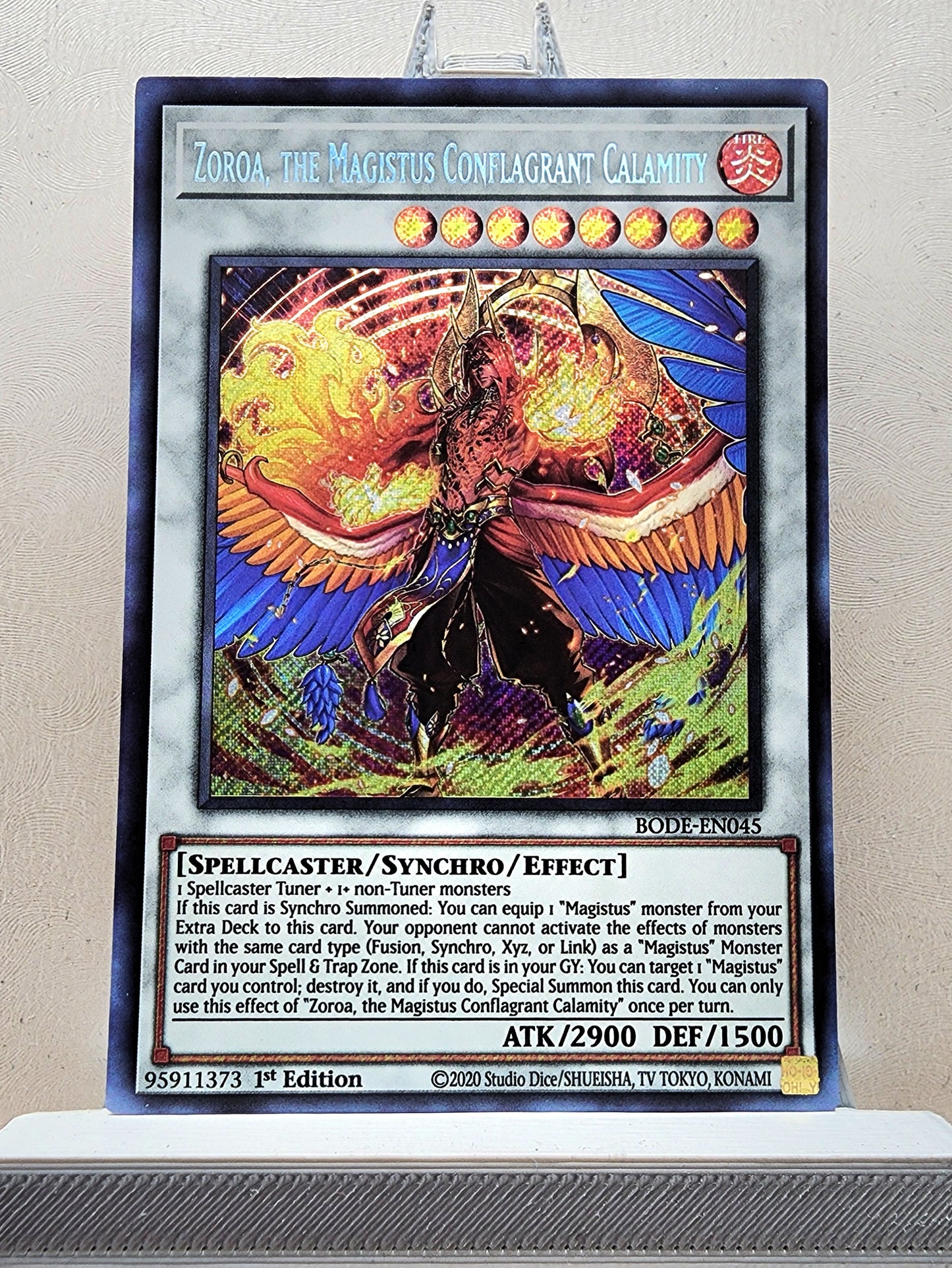 Yugioh! 1x Zoroa, the Magistus Conflagrant Calamity (BODE - Secret Rare) 1st Edition