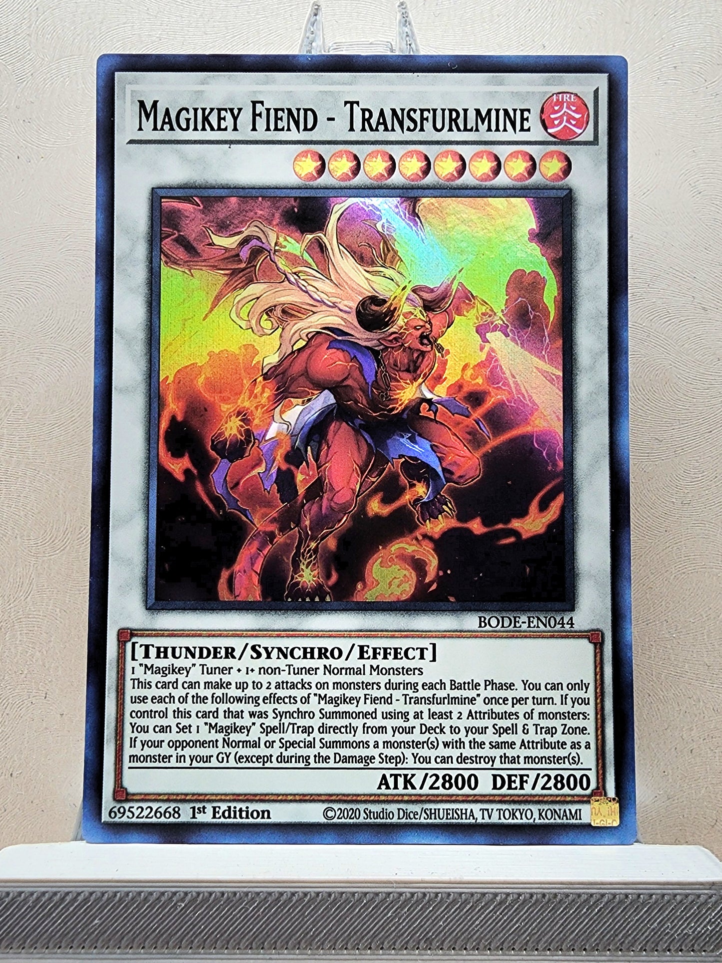 Yugioh! 1x Magikey Fiend - Transfurlmine (BODE - Super Rare) 1st Edition