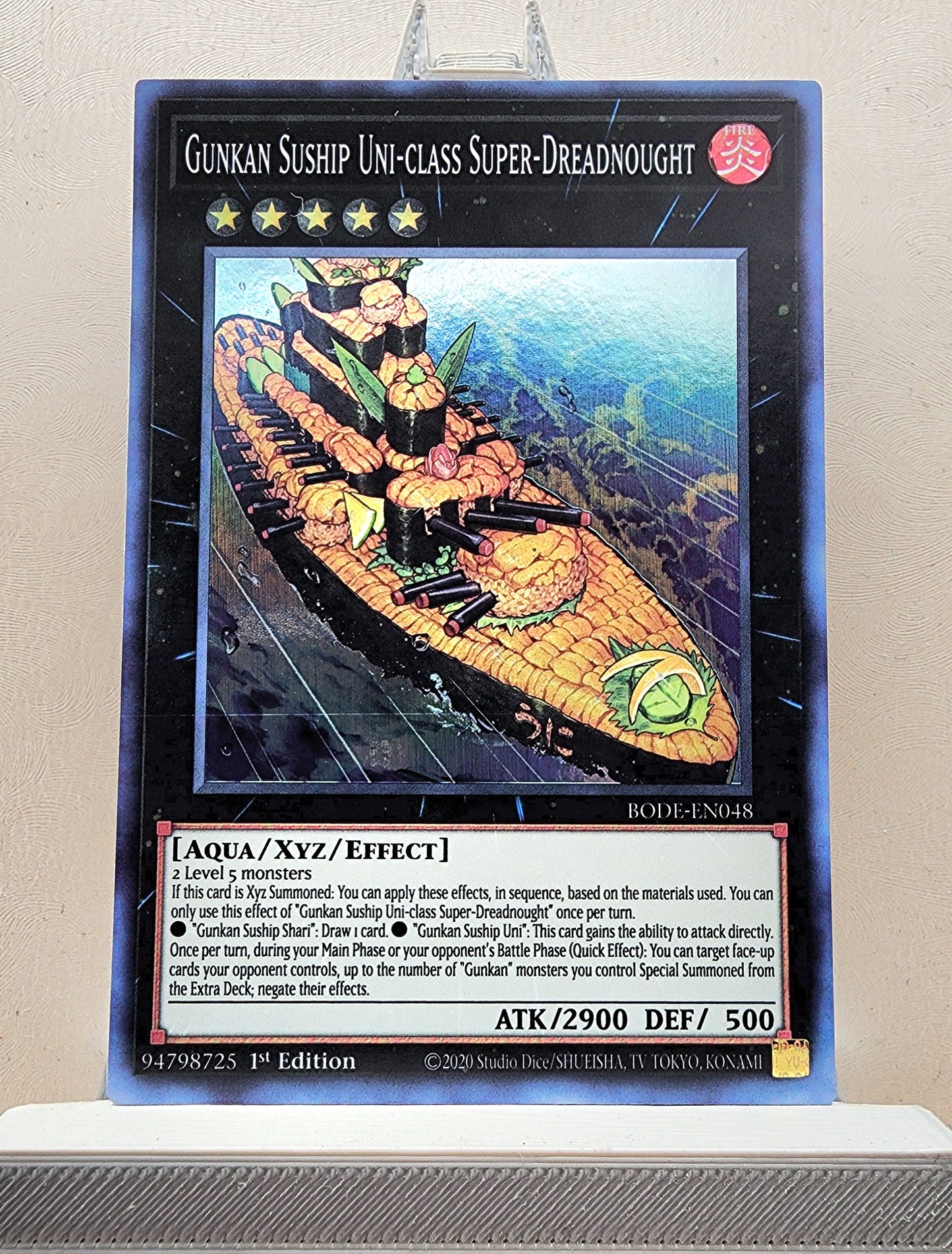 Yugioh! 1x Gunkan Suship Uni-class Super-Dreadnought (BODE - Super Rare) 1st Edition