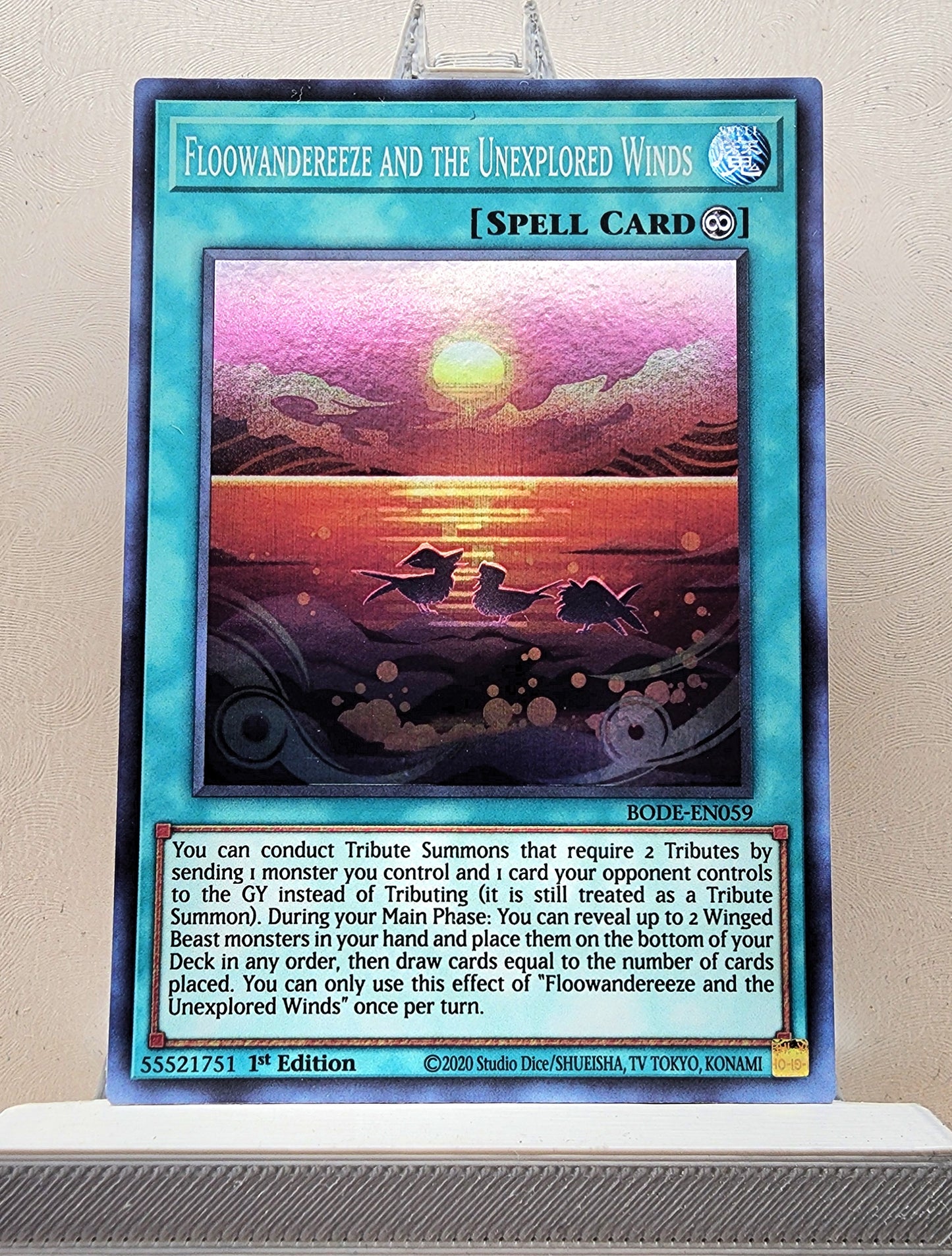 Yugioh! 1x Floowandereeze and the Unexplored Winds (BODE - Super Rare) 1st Edition