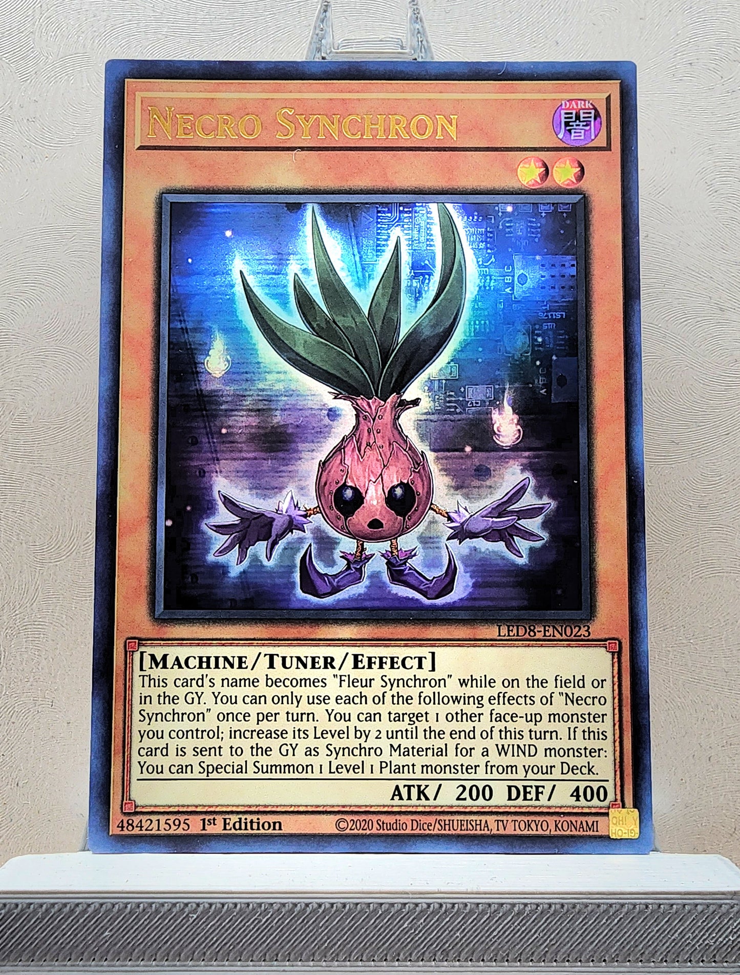 Yugioh! 1x Necro Synchron (LED8 - Ultra Rare) 1st Edition