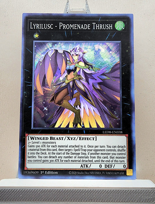 Yugioh! 1x Lyrilusc - Promenade Thrush (LED8 - Super Rare) 1st Edition