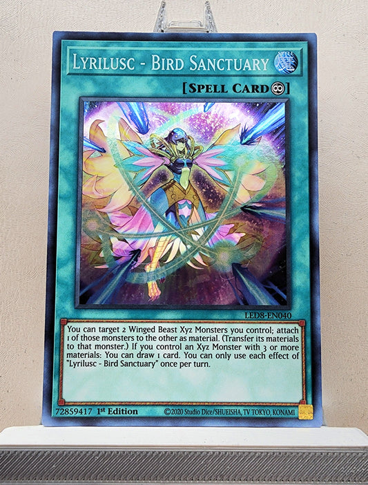 Yugioh! 1x Lyrilusc - Bird Sanctuary (LED8 - Super Rare) 1st Edition