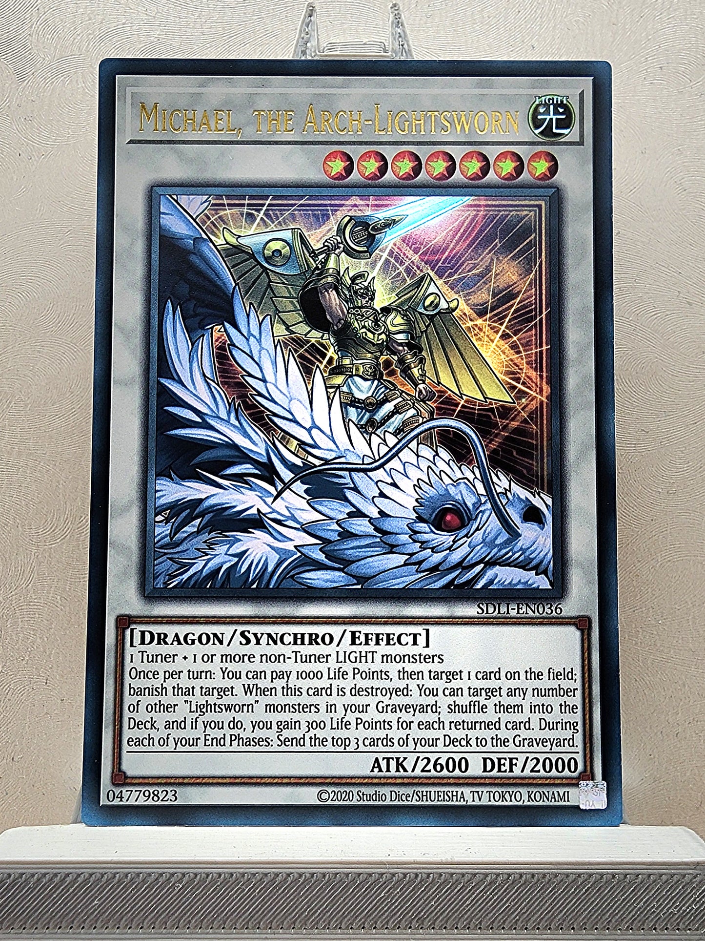 Yugioh! 1x Michael, the Arch-Lightsworn (SDLI - Ultra Rare) Unli Edition