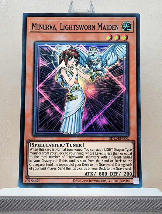 Yugioh! 1x Minerva, Lightsworn Maiden (SDLI - Super Rare) Unli Edition