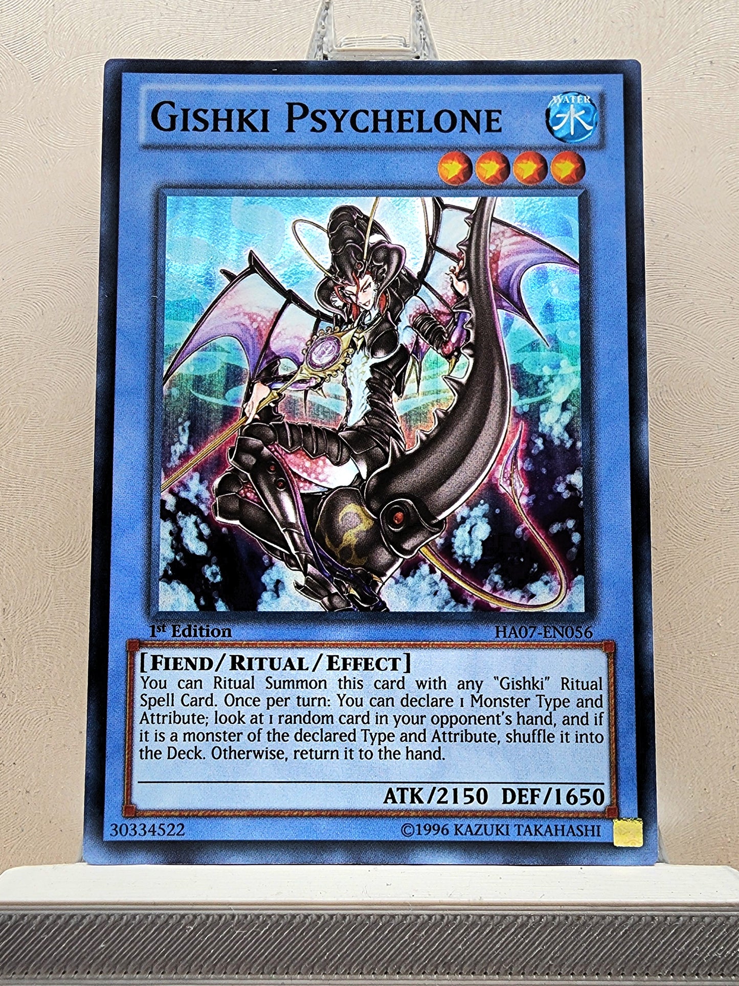 Yugioh! 1x Gishki Psychelone (HA07 - Super Rare) 1st Edition