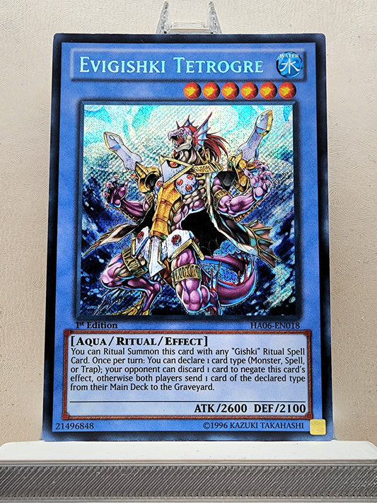 Yugioh! 1x Evigishki Tetrogre (HA06 - Secret Rare) 1st Edition