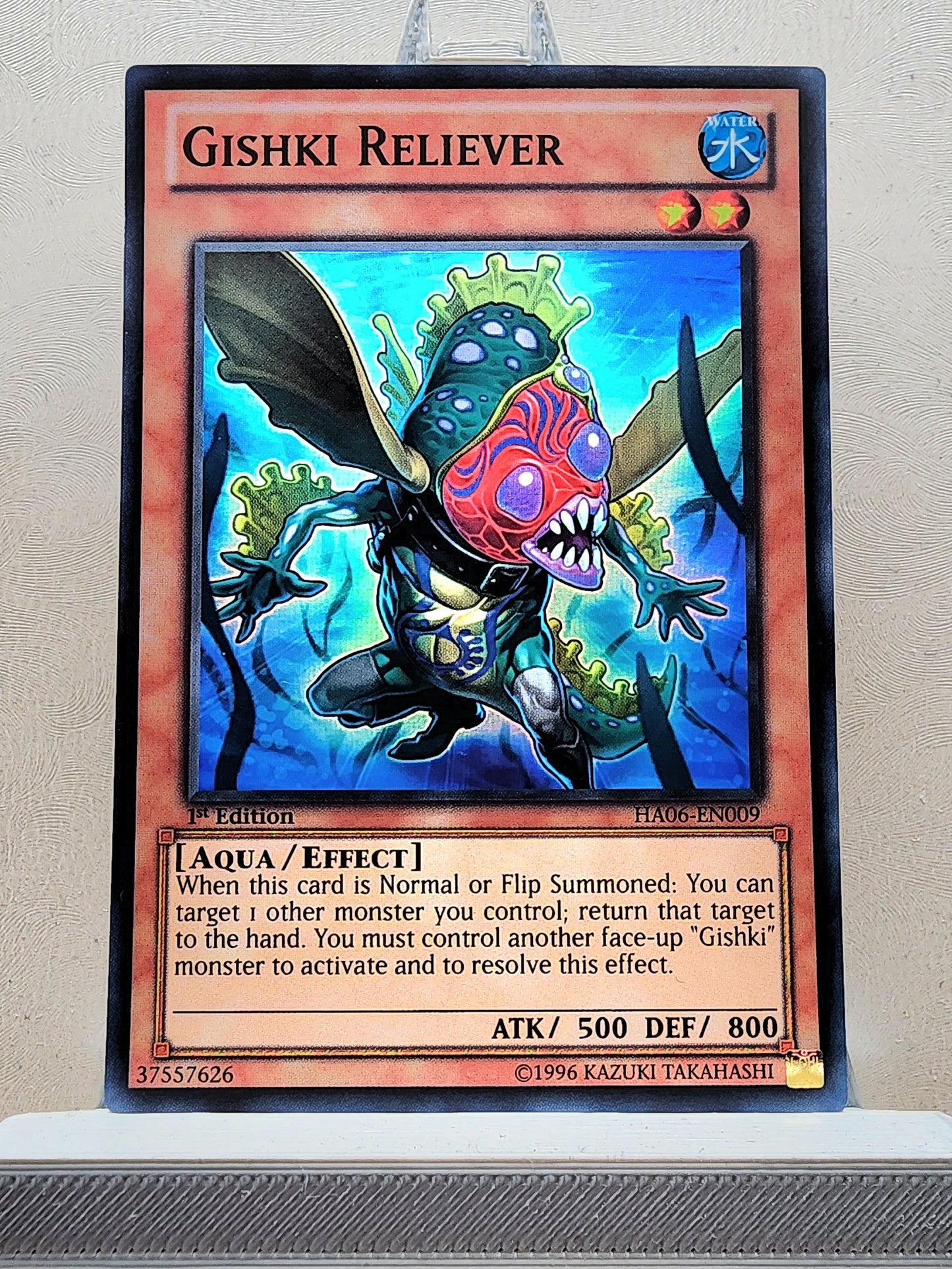 Yugioh! 1x Gishki Reliever (HA06 - Super Rare) 1st Edition