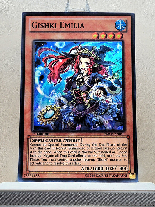 Yugioh! 1x Gishki Emilia (HA06 - Super Rare) 1st Edition