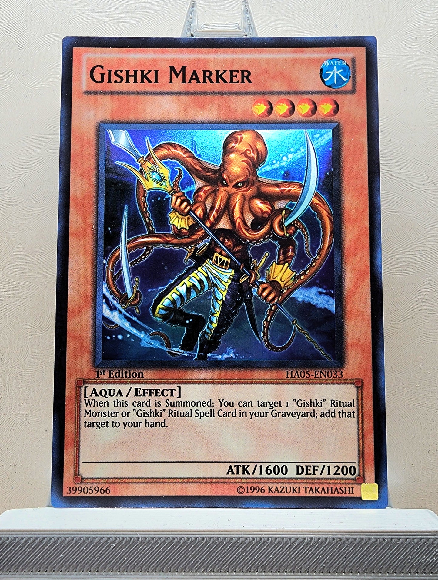 Yugioh! 1x Gishki Marker (HA05 - Super Rare) 1st Edition