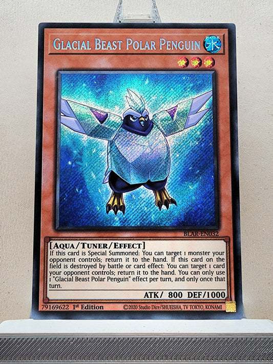 Yugioh! 1x Glacial Beast Polar Penguin (BLAR - Secret Rare) 1st Edition