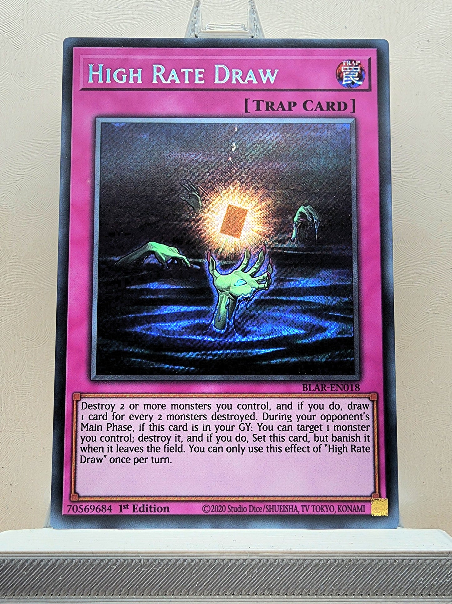 Yugioh! 1x High Rate Draw (BLAR - Secret Rare) 1st Edition