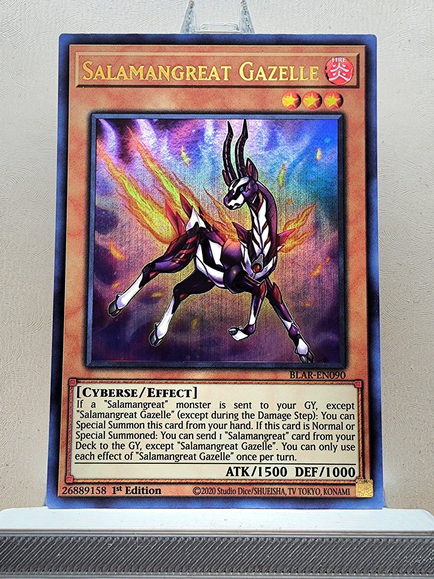 Yugioh! 1x Salamangreat Gazelle (BLAR - Ultra Rare) 1st Edition