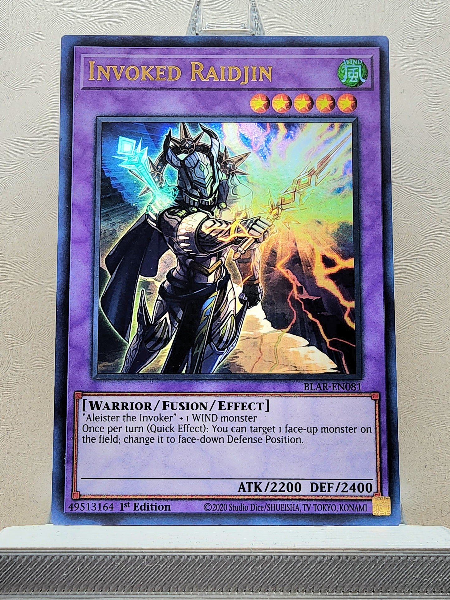 Yugioh! 1x Invoked Raidjin (BLAR - Ultra Rare) 1st Edition