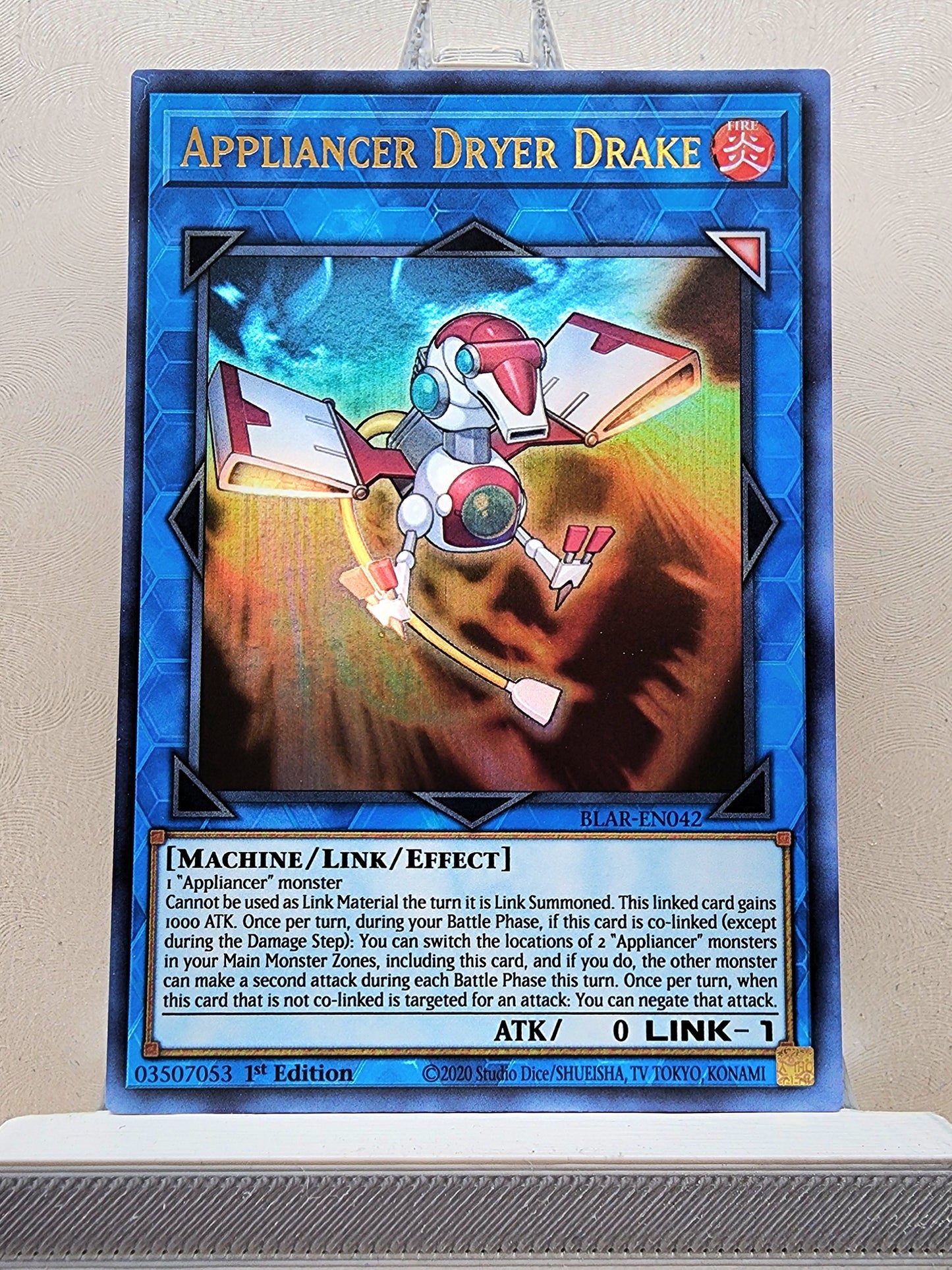 Yugioh! 1x Appliancer Dryer Drake (BLAR - Ultra Rare) 1st Edition