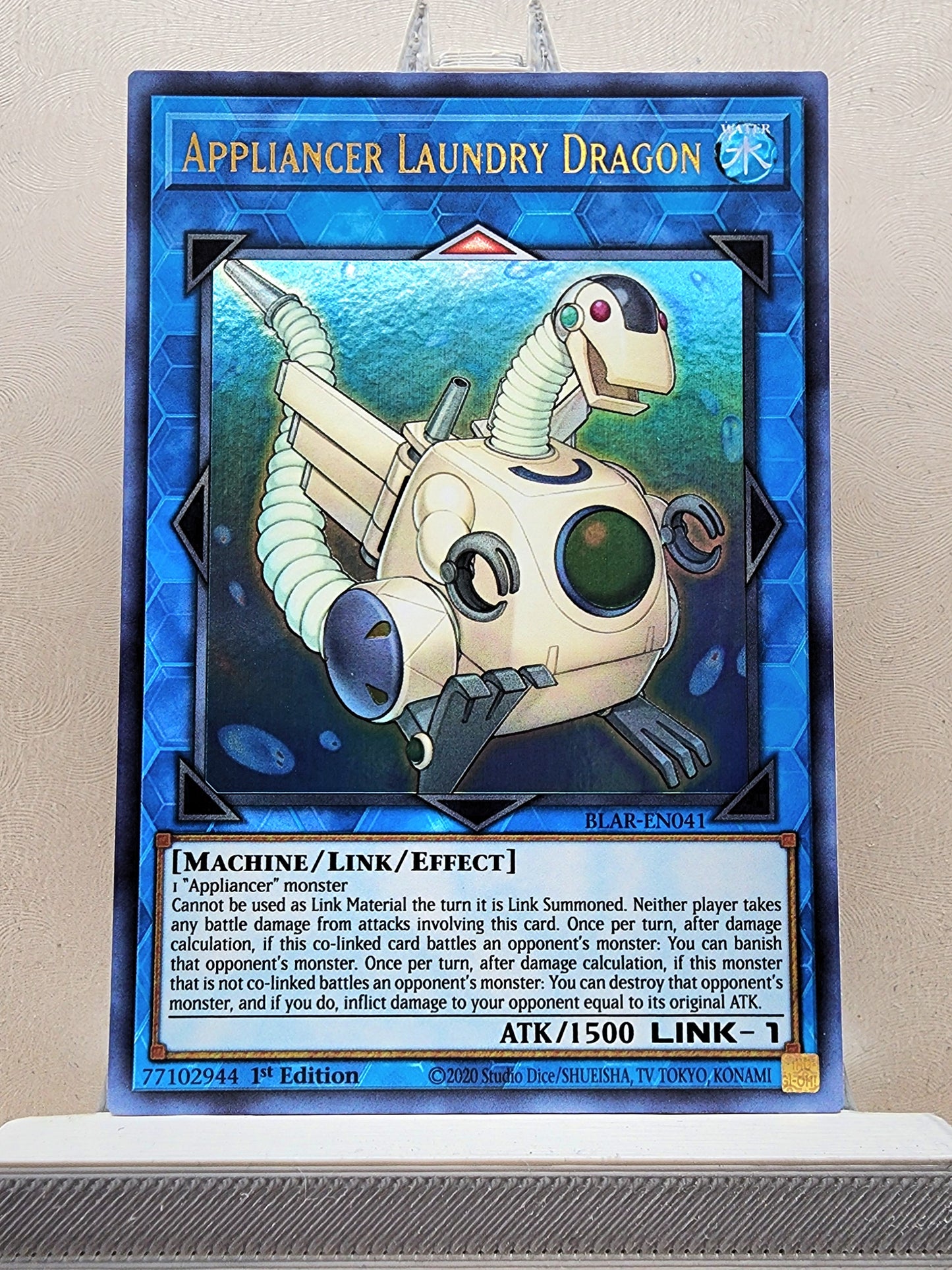 Yugioh! 1x Appliancer Laundry Dragon (BLAR - Ultra Rare) 1st Edition