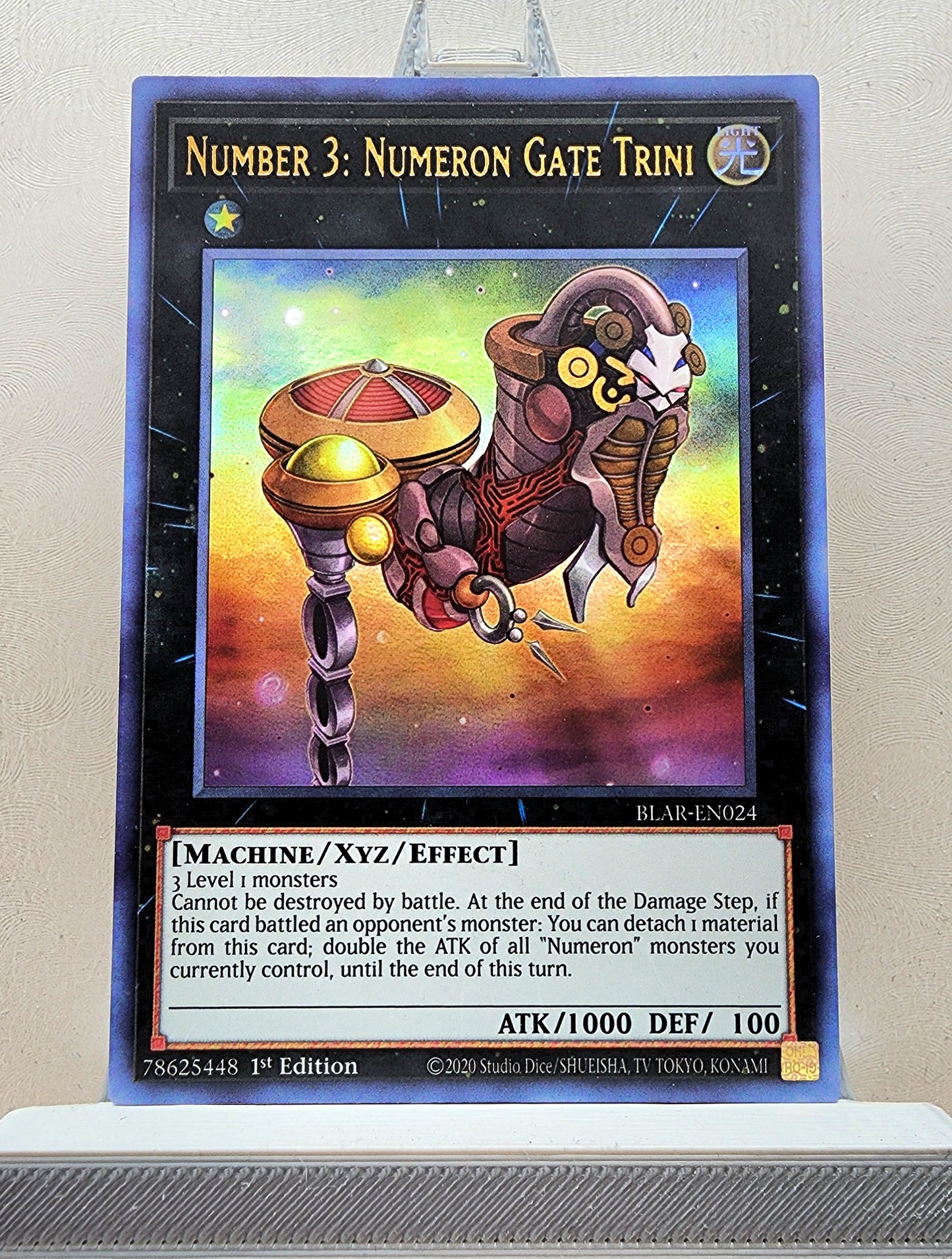 Yugioh! 1x Number 3: Numeron Gate Trini (BLAR - Ultra Rare) 1st Edition