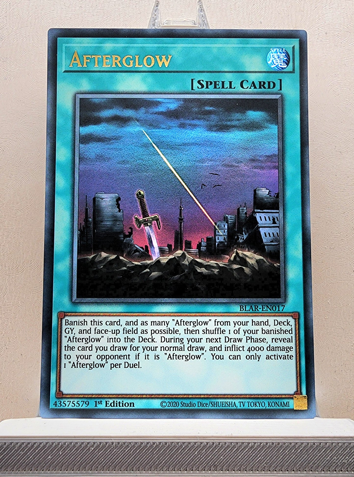 Yugioh! 1x Afterglow (BLAR - Ultra Rare) 1st Edition