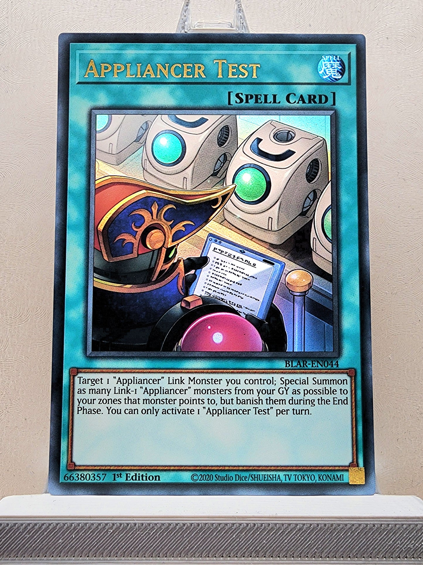 Yugioh! 1x Appliancer Test (BLAR - Ultra Rare) 1st Edition