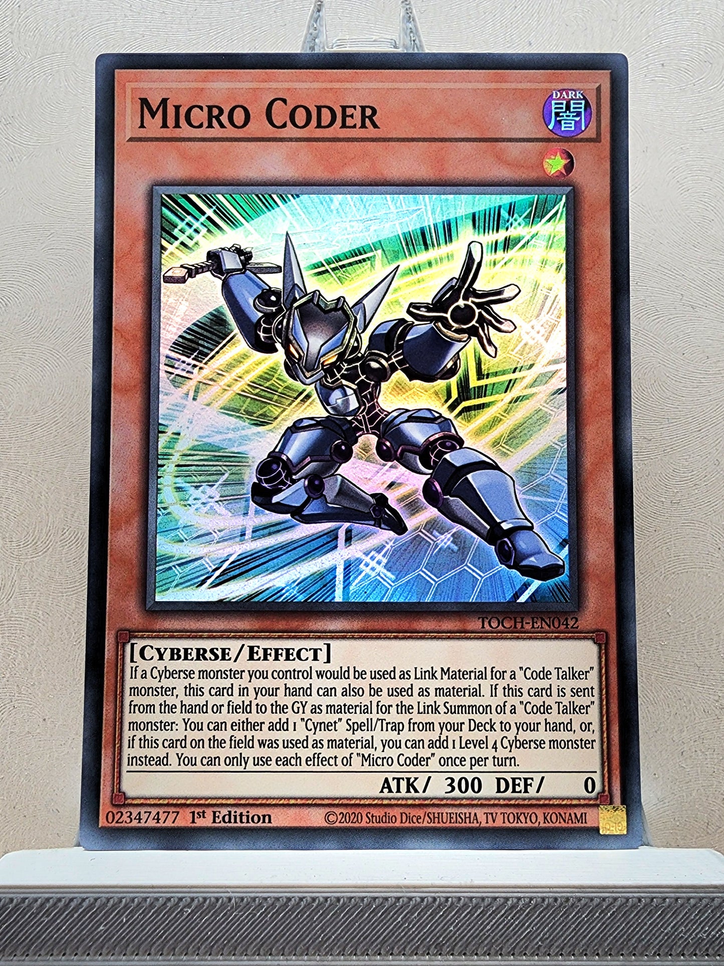 Yugioh! 1x Micro Coder (TOCH - Super Rare) 1st Edition