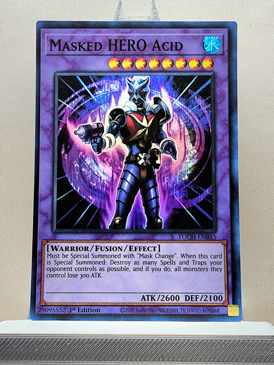 Yugioh! 1x Masked Hero Acid (TOCH - Super Rare) 1st Edition