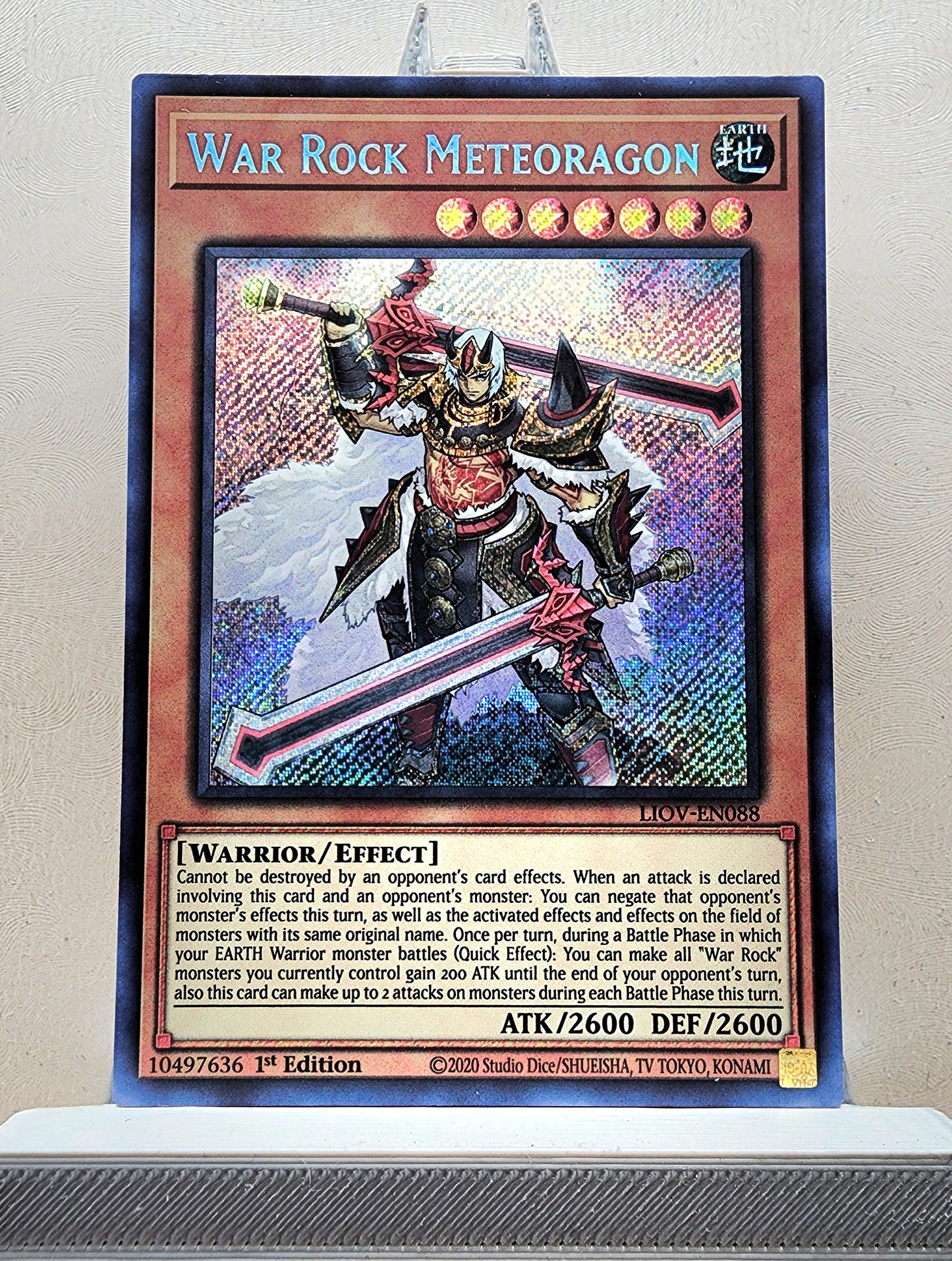 Yugioh! 1x War Rock Meteoragon (LIOV - Secret Rare) 1st Edition