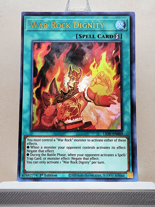 Yugioh! 1x War Rock Dignity (LIOV - Ultra Rare) 1st Edition