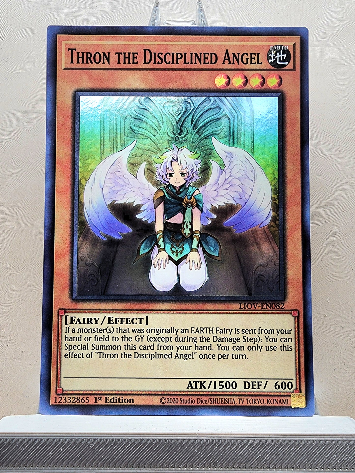 Yugioh! 1x Thron the Disciplined Angel (LIOV - Super Rare) 1st Edition