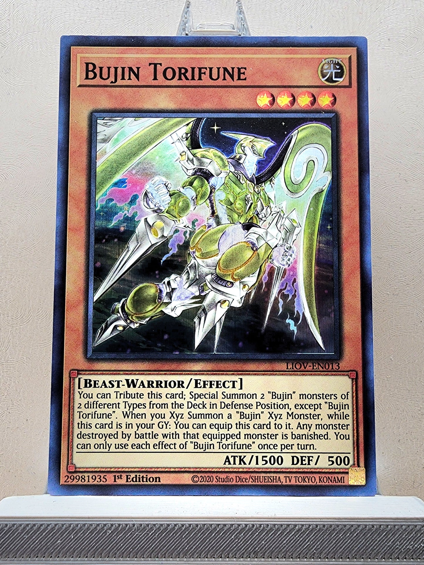 Yugioh! 1x Bujin Torifune (LIOV - Super Rare) 1st Edition