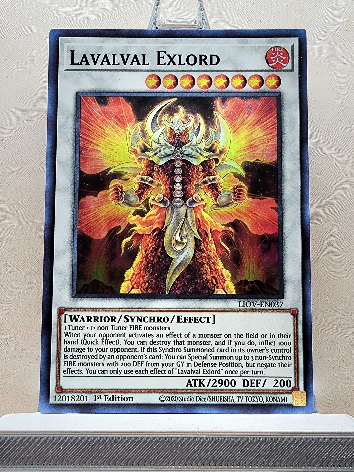 Yugioh! 1x Lavalval Exlord (LIOV - Super Rare) 1st Edition