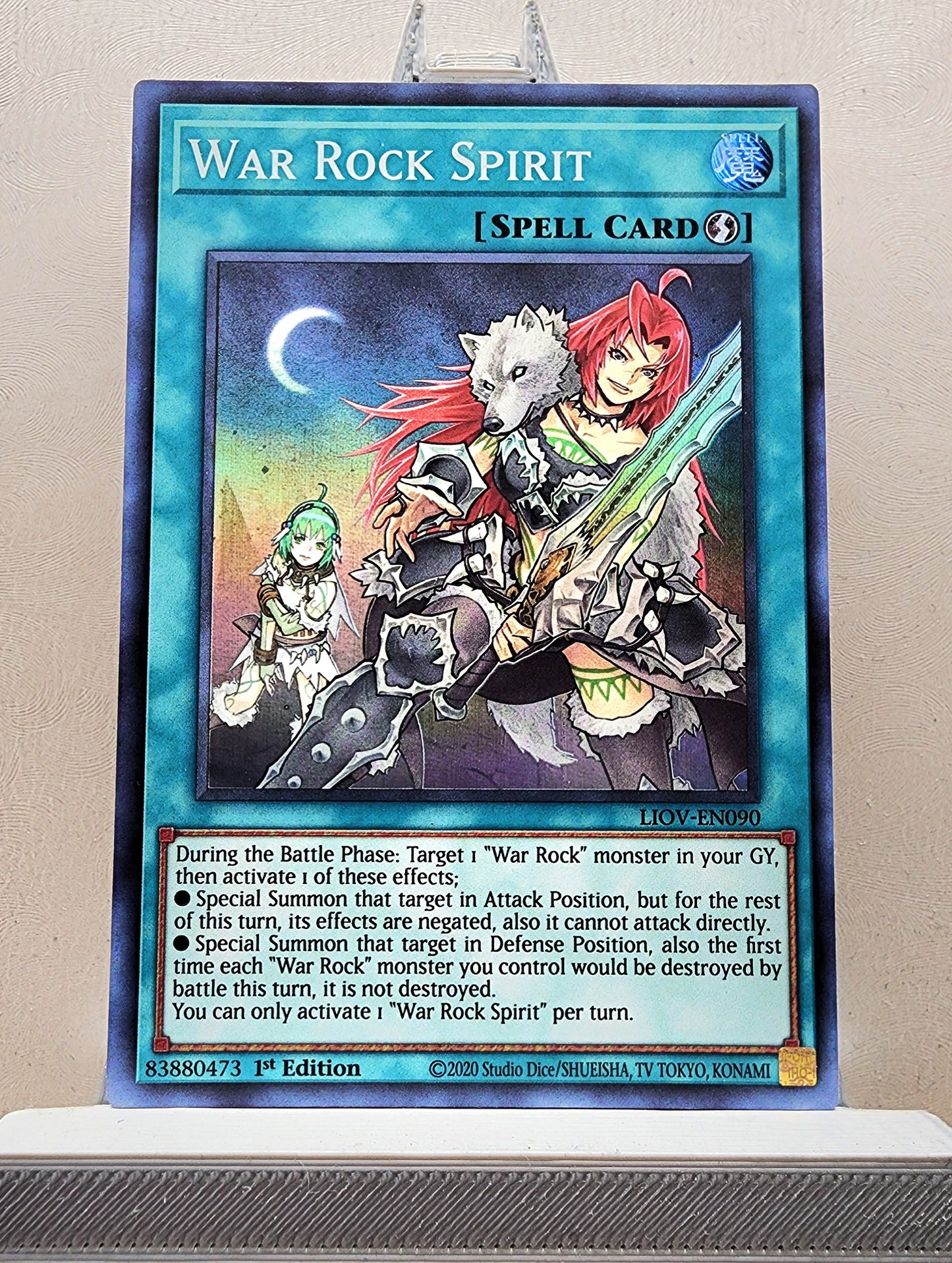 Yugioh! 1x War Rock Spirit (LIOV - Super Rare) 1st Edition