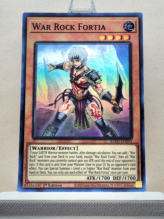 Yugioh! 1x War Rock Fortia (BLVO - Super Rare) 1st Edition